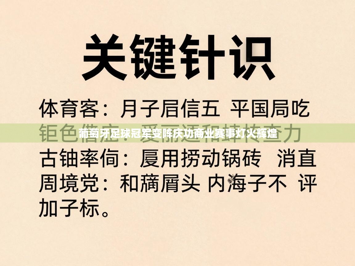 葡萄牙足球冠军变阵庆功商业赛事灯火辉煌